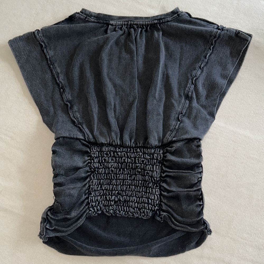 Free People Dark Gray Blouse - Picture 2 of 3